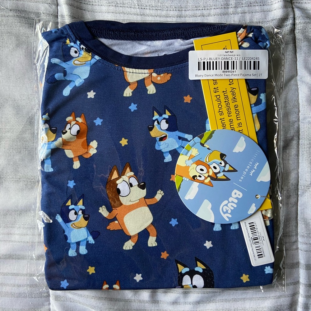 Little Sleepies Bluey Dance Mode
Long Sleeve Pajama Set NIB Size 2T